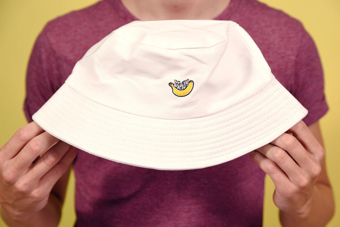 Wah!Banana Damn Basic White Bucket Hat