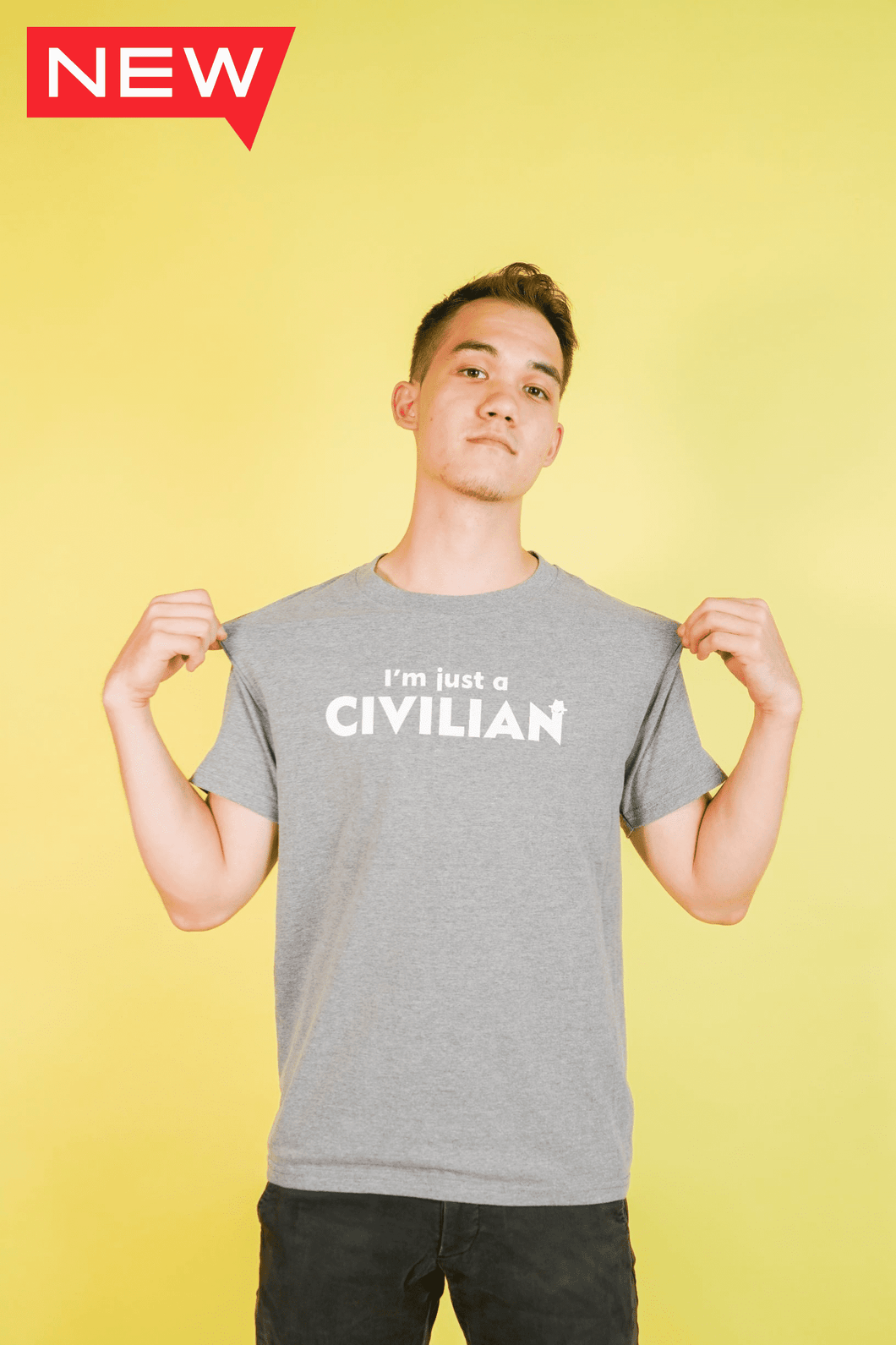 I Am A Civilian Grey Tee